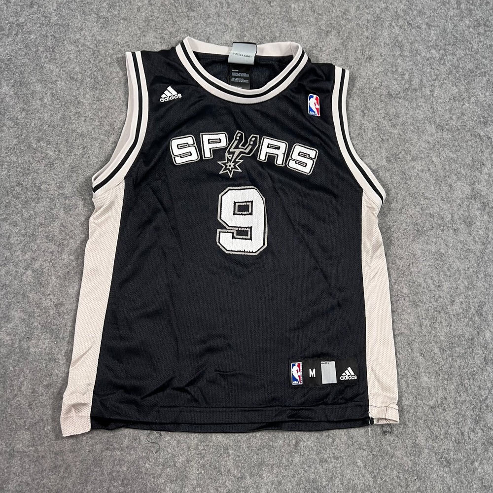 Adidas x NBA San Antonio Spurs #9 Parker Black Jersey Shirt Youth Size Medium